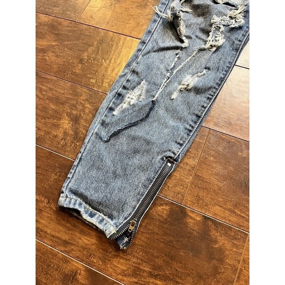 ONE By One Teaspoon Distressed Zipper Ankle Low Rise Trashed Free Bird Jean 26 - Picture 8 of 11